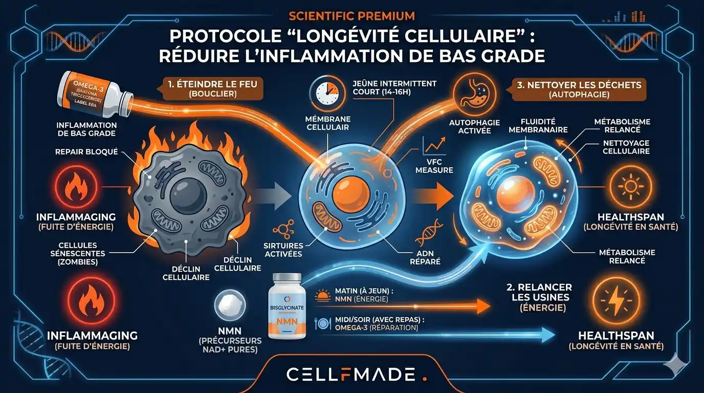 protocole de longevite cellulaire pour réduire l'inflammation de bas grade